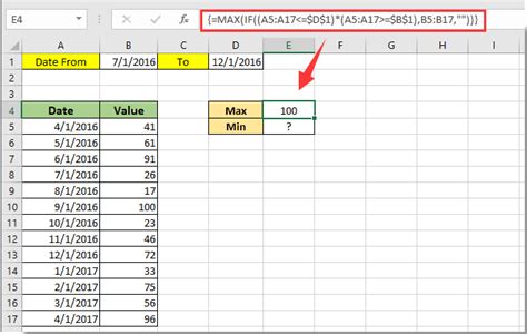 How To Find Max Or Min Value In A Certain Date Range Between Two Dates