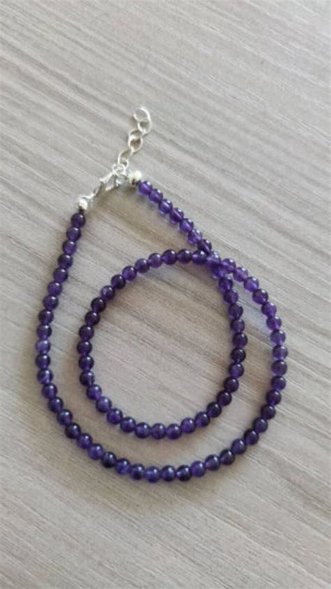 Amethyst Choker Necklace Choker Amethyst Natural Stones - Etsy