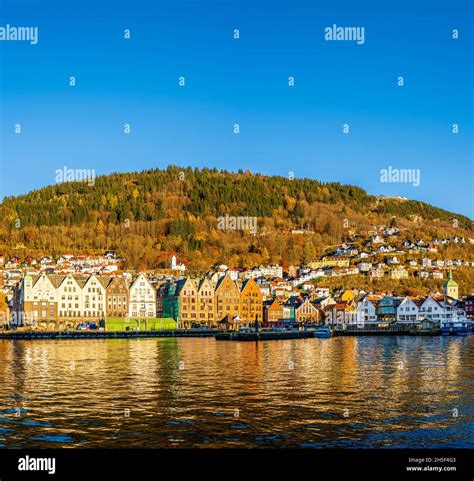 Autumn colours in Bergen, Western Norway at Bryggen Stock Photo - Alamy