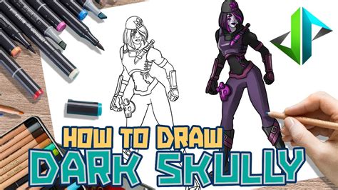 Drawpedia How To Draw New Dark Skully Skin From Fortnite Step By