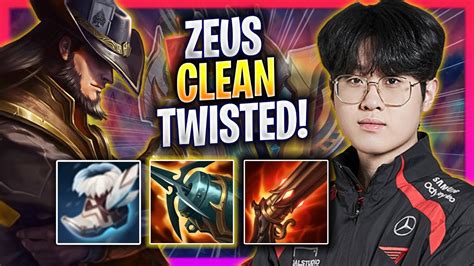 Zeus Is Super Clean With Twisted Fate T1 Zeus Plays Twisted Fate Top