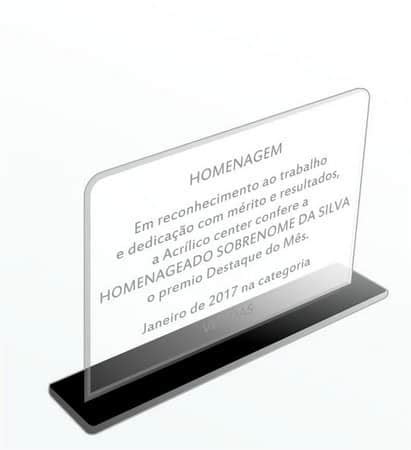 Placa De Homenagem Acr Lico Ninja Brindes