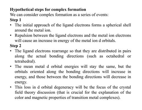 Crystal Field Theory Cft Ppt