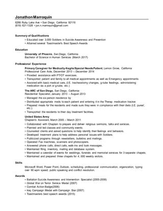 Resume Marroquin Jonathon Pdf