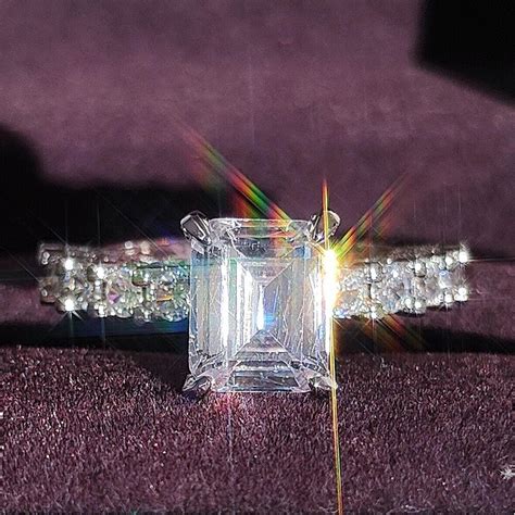 New Luxury Princess Cut Silver Color AAA+ CZ Diamonds Designer Engagement Rings – Rings Universe