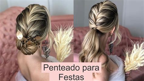 Penteado Para Festa Faça Em Casa Por Priscila Barbosa Youtube