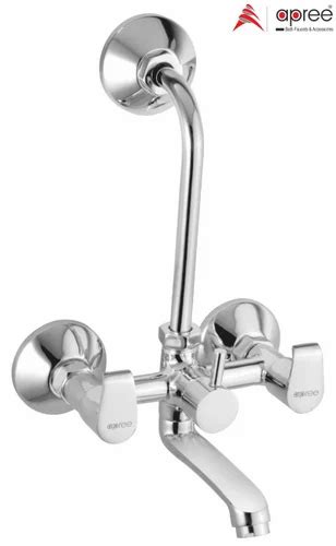 Modern Three Handle APREE WALL MIXER WITH L BEND AUSTIN For Bathroom