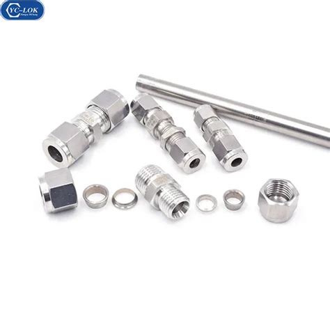 Tube Fitting Metal 316 Stainless Steel Npt Compression Fitting Swagelok Male Connector