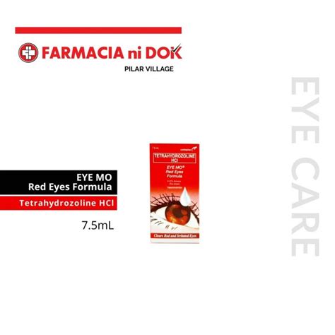 EYE MO Red Eyes Formula Eye Drops(Tetrahydrozoline HCl) 7.5mL | Lazada PH