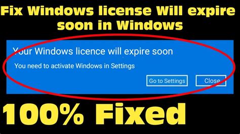 Fix Windows License Will Expire Soon In Windows How To Solve