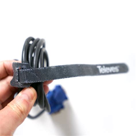 Brida de velcro Para cables coaxiales de datos o fibra óptica 10