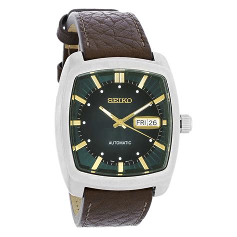 Seiko Snkp Recraft Green Dial Brown Chronospride