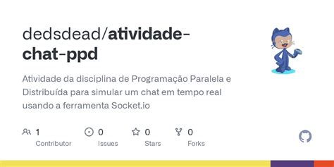 Github Dedsdead Atividade Chat Ppd Atividade Da Disciplina De