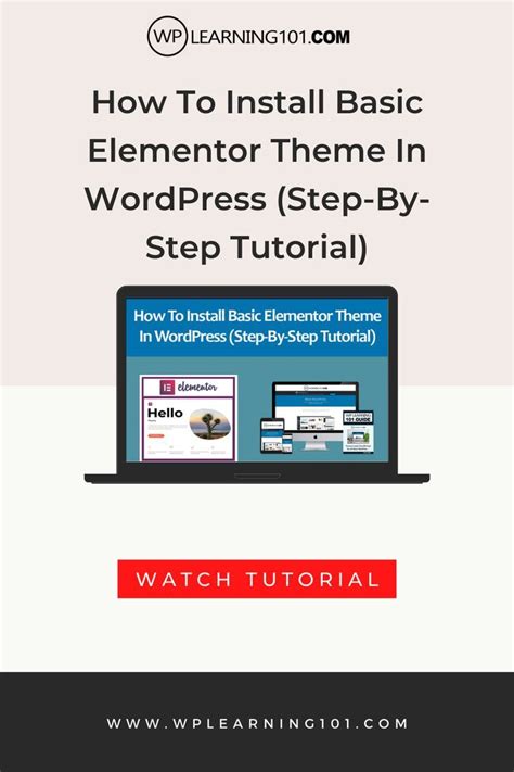 How To Install Basic Elementor Theme In Wordpress Step By Step Tutorial