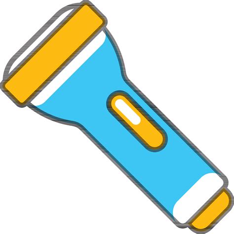 Electric torch icon in blue and yellow color. 24361013 Vector Art at