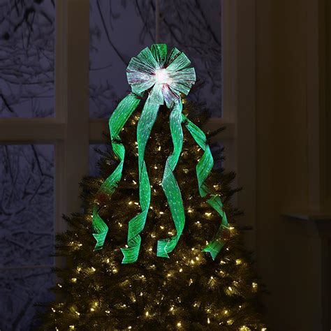 The Fiber Optic Ribbon Tree Topper Hammacher Schlemmer