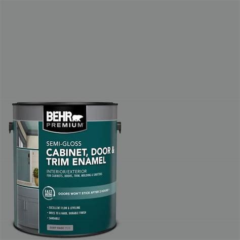 BEHR PREMIUM 1 Gal PFC 63 Slate Gray Semi Gloss Enamel Interior