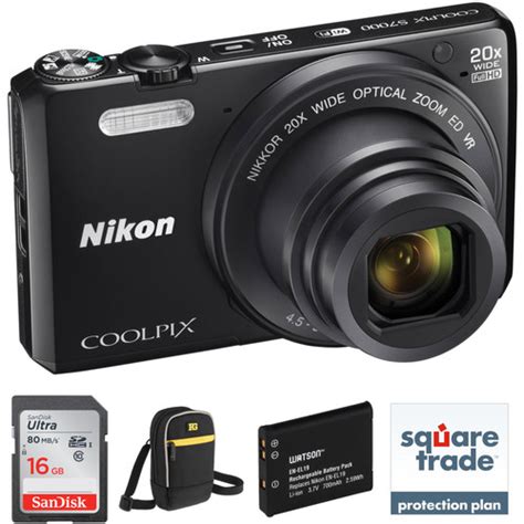 Nikon COOLPIX S7000 Digital Camera Deluxe Kit B H Photo Video