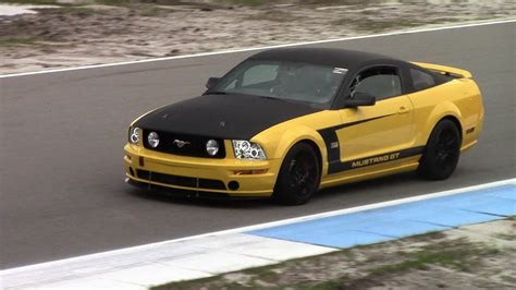 Ford Mustang Th Gen Racecar On Track Nice V Sounds Youtube