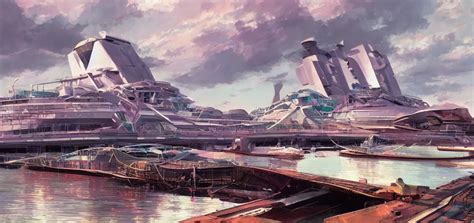 An Abandoned Cruise Ship In The River Thames Syd Mead Stable Diffusion