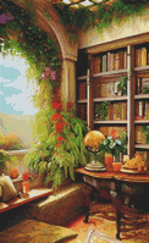 library cross stitch pattern numonday