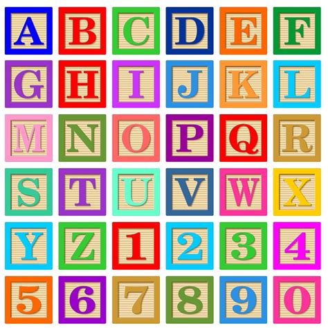 Alphabet Letter Blocks Font Mcgrathaine