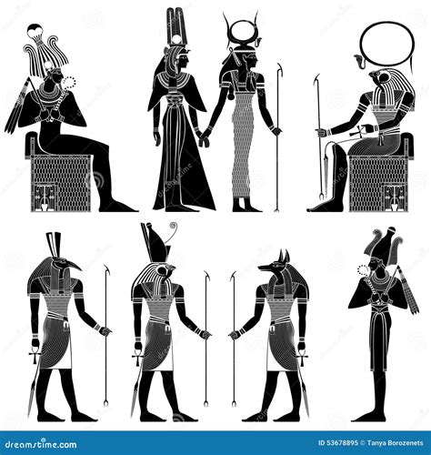 Figure of Ancient Egypt God Stock Vector - Illustration of antique ...