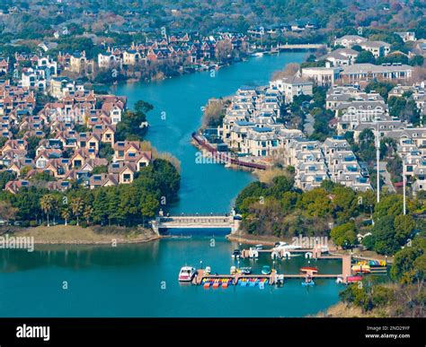 KUNSHAN, CHINA - FEBRUARY 15, 2023 - An aerial photo shows Huandianshan ...