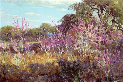 Redbud Tree In Bloom At Leon Springs San Antonio Painting Julian