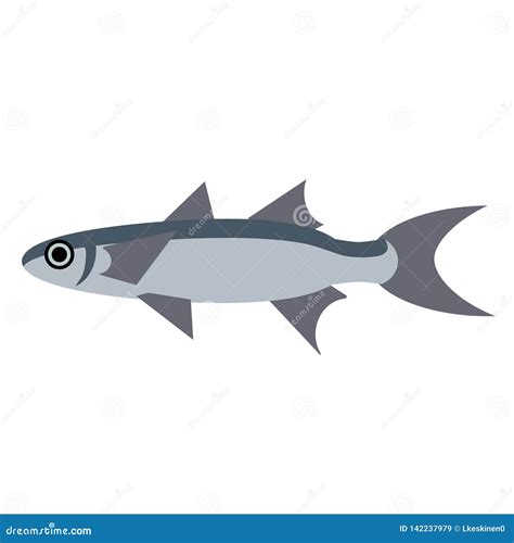 Ejemplo Plano Del Estilo De Los Pescados Comunes Ilustraci N Del Vector