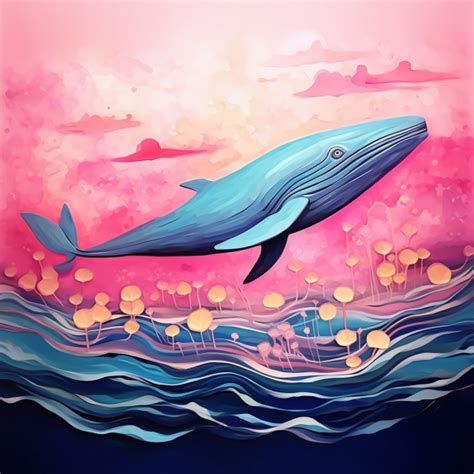 Whimsical Whale Ocean Art Free Stock Photo - Public Domain Pictures