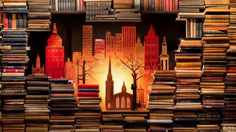 shelves full  books  window  fantasy world stock illustration