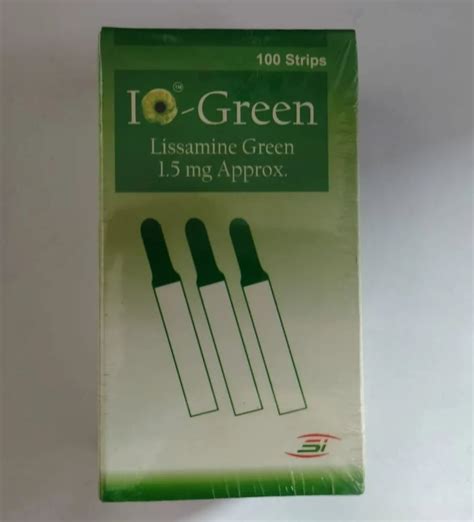 IO Green Lissamine Green Ophthalmic Strip Pack Of 100 Strips At Rs 320