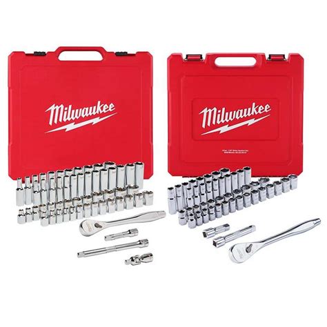 Milwaukee In And In Drive Sae Metric Ratchet And Socket