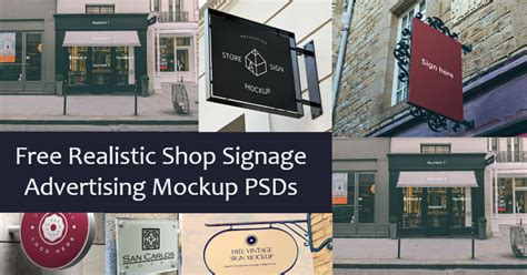 10 Free Realistic Shop Signage Advertising Mockup PSDs - GraphBerry Blog