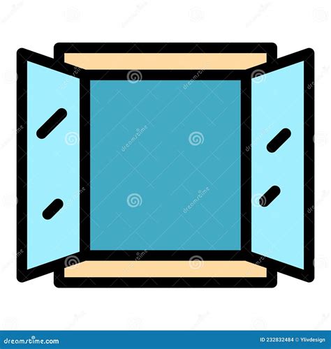 Vector De Contorno De Icono De La Ventana De Inicio Abierto Ilustraci N