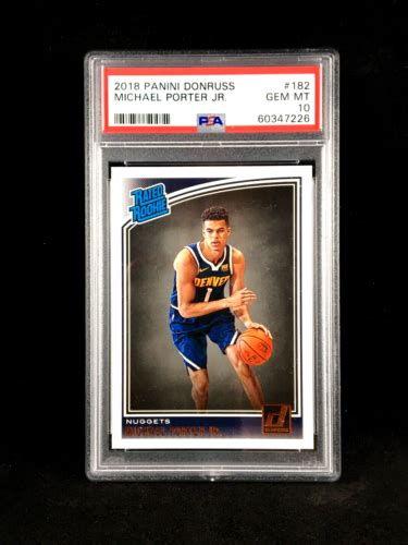 PSA 10 MIchael Porter Jr MPJ 2018 19 Panini Donruss RATED ROOKIE 182