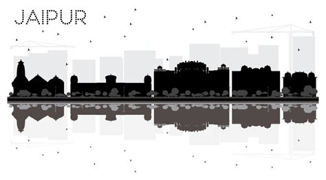 Jaipur Skyline Rajasthan India City Linear Vector Image