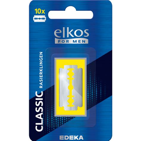 EDEKA elkos FOR MEN Classic Rasierklingen 10 Stück Rasierbedarf