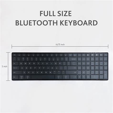 Backlit Bluetooth Keyboard for Windows & Mac OS, Multi-device Slim ...