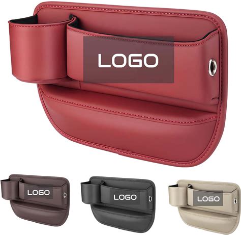 Car Leather Cup Holder Gap Bag Custom Seat Gap Storage Box With Logo