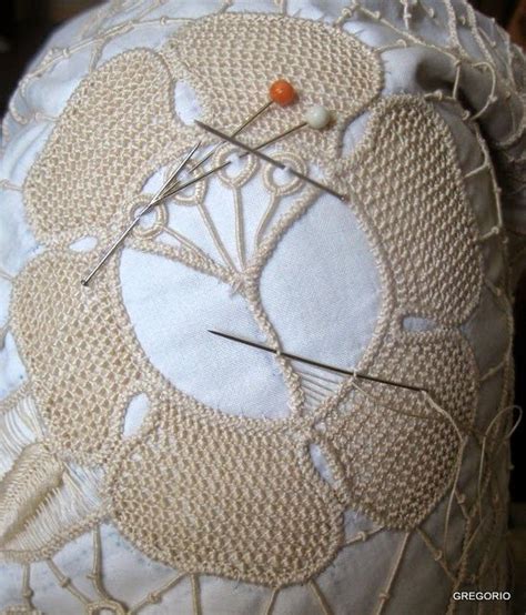 Macrame Rumeno Point Lace Centro Lavorato Con Cordonetto N