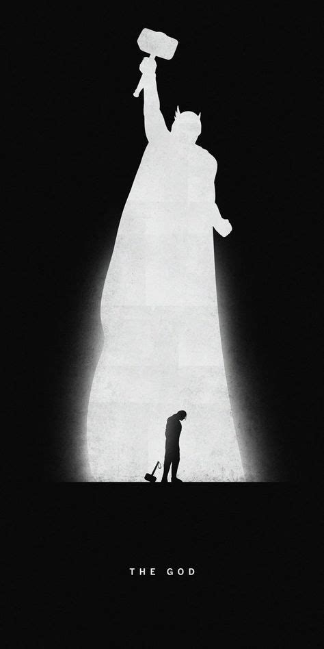 Illustrated Silhouettes Of Superheroes That Highlight Their Past And