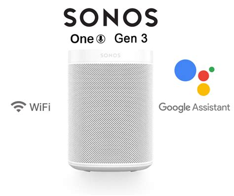 Sonos One Gen Smart Speaker With Voice Control Built In White