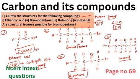 Draw The Structures For The Following Compounds I Ethanoic Acid Ii