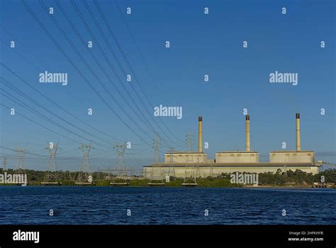 Sunset On The Coal Fired Gladstone Power Station Queensland Australia