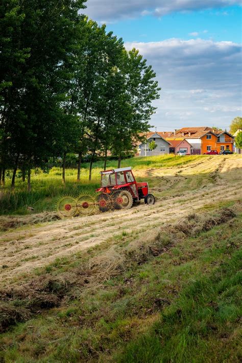 Free Picture Workman Tractor Hay Haying Agriculture Rural Tool