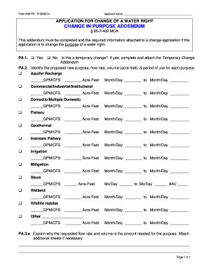 Fillable Online Dnrc Mt Form 606 PA R 052014 Fax Email Print PdfFiller