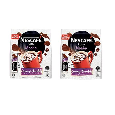 2 Packs Nescafe 3 In 1 Mocha Coffee Latte Instant Coffee Packets Single Serve Flavored