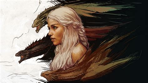 Wallpaper 1600x900 Px Artwork Daenerys Targaryen Dragon Fantasy